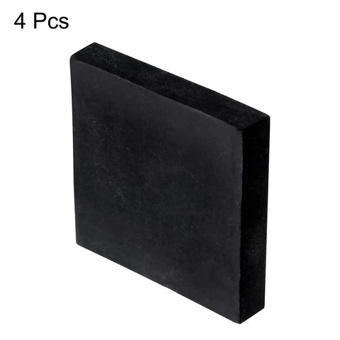 Rock Solid Heavy Duty Rubber Vibration Pads 4 Pack 50mm Square 10mm Thick Isolation Mats
