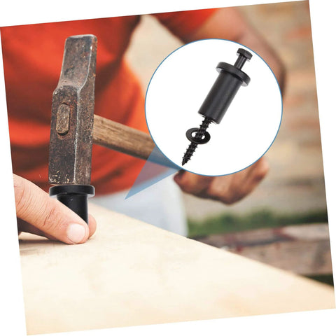 Close-up of person installing Beefy Barn Door Hardware Kit With Adjustable Carbon Steel Spacers And Sliding Track Connectors.