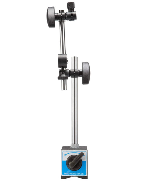 Dial Indicator With Magnetic Base Holder 0 To 1 Inch Travel And 0.001 Inch Accuracy Long Arm Fine Adjustable Gauge Pro Grade Differential Backlash Tester Heavy Duty Shock Resistant Indicator Point Set For Most American And Imported Indicators