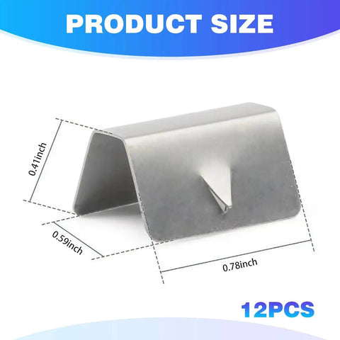 12 Pack Windshield Rain Deflector Clips For Stable Glass Channel Retainers Stainless Steel Construction Replacement Repair Kit