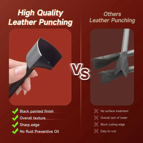 V Shape Leather Cutter Punch Set comparison of high quality leather tool versus others