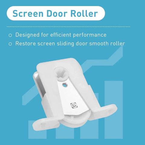 Sliding Screen Door Roller Replacement Kit For Older Andersen Systems Part 1274104 showing adjustable roller on blue background