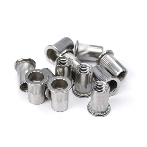 Stainless Steel 1/4-20 Rivet Nuts And Bolts 3/4 Inch Button Head Socket Cap Screws 1/4-20 Flat Washers Rivnut Nutsert 30 Set