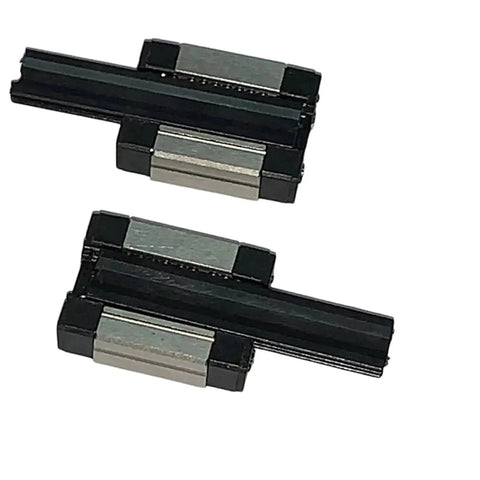 MGN7 C Beefy Ball Bearing Carriage Blocks Set 2 Pcs Black for 7mm Linear Guide Rail, heavy-duty steel for CNC machines and 3D printers