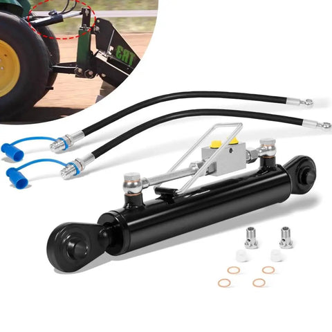 Heavy Duty Hydraulic Top Link Cat 1-1 With Locking Block And Two Hoses, 18 1/8 to 26 3/8 Inch Extendable Cylinder for tractors