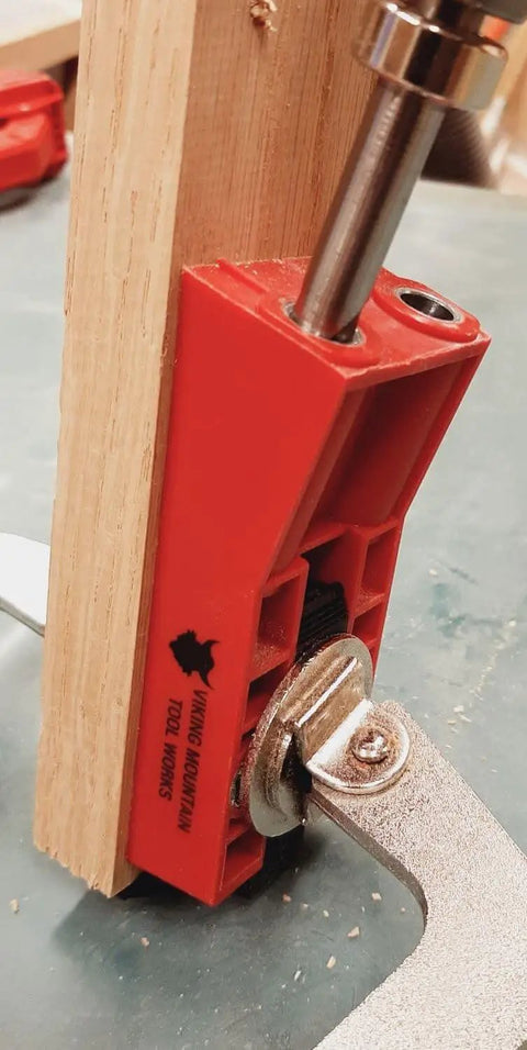 Three And A Half Inch Open Depth Quick Release Face Frame Clamp Workhorse With Extra Large Pad Model 81934 in use for woodworking