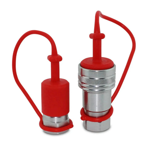 ISO 5675 1/2 Inch Ag Hydraulic Quick Connect Tractor Couplers Ball Valve Pioneer Style with Dust Caps