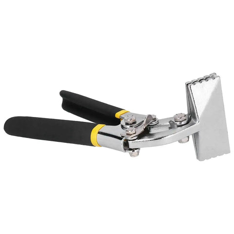 Heavy Duty Hand Seamer with Curved Handle Design and Compound Leverage, made of Chromium Vanadium Steel for sheet metal roofing and siding