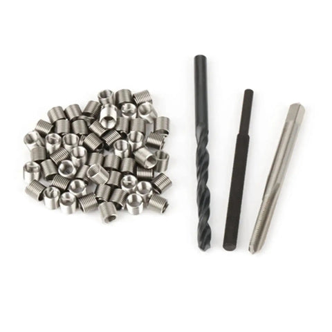 10-32 Helicoil Kit Stainless Steel Helical Screw Thread Inserts 50 Pieces For Damaged Thread Repair Beef Up Connection Strength And Wear Resistance Easy Install Industrial Grade Fasteners