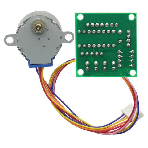 Two Pack 5V 4-Phase 28BYJ-48 DC Stepper Motor and ULN2003 Driver Board for Arduino Raspberry Pi projects shown