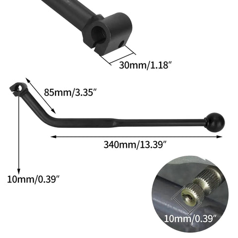 135 Degree Universal Hand Gear Shifter Lever For ATVs And Quad Bikes Direct Replacement Fits Taotao Sunl Coolster dimensions