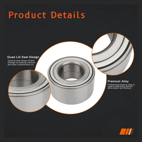 Product details of Pair Front Wheel Hub Bearings for 2010-2015 Lexus RX350, RX450h, 2008-2019 Toyota Highlander, Sienna.