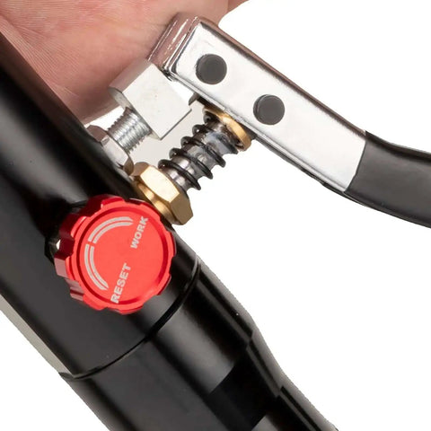 Close-up of All-in-One Hydraulic Brake Line Flaring Tool Kit showing handle grip and adjustment knob.