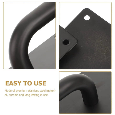 Close-up of 304 Stainless Steel Push Pull Door Handle With Screws For Fireproof Passages