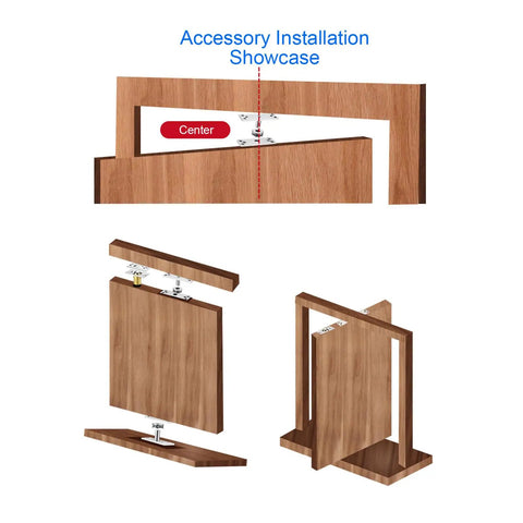 Hidden Door Hinge With 360 Degree Rotation Heavy Duty Pivot Hinge In Stainless Steel 220 Lbs Load Bearing Concealed Hinge installation