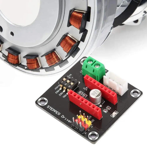 Beefed Up 42 Stepper Motor Driver Expansion Board for 3D printers with on-board DIP switch, terminal power connector next to stepper motor