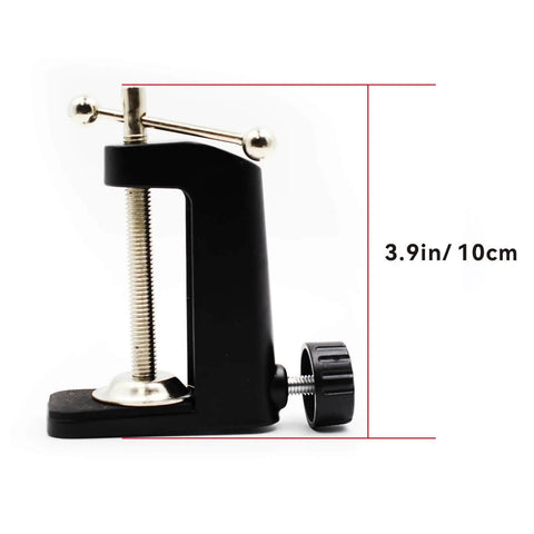 Heavy Duty C Clamp Desk Mount For Swing Arm Lights Monitors And DIY Projects Secure Adjustable Clamp Base in side view