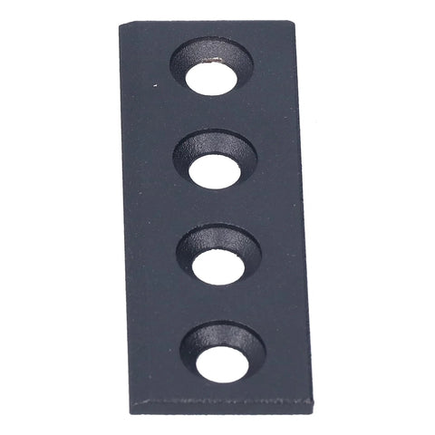 Heavy-Duty Carbon Steel Sliding Barn Door Connector Adapter For Splicing Tracks No-Drill Installation 4-Hole Fixation