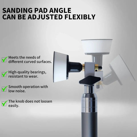 Pro Grade Dual Bearing Bowl Sander Tool Kit with adjustable sanding pad angle and metal handle for smooth finishes