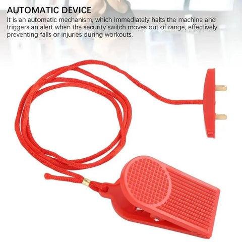 Red ABS key from Treadmill Key 2 Pack With Magnetic Emergency Stop Switch Universal Fit Double Insert Design For JX ZXCH ISPO Treadmills Secure Magnetic Clip Keeps Key Handy During Every Workout