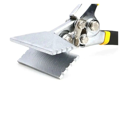 Heavy Duty Sheet Metal Bending Pliers Pro Grade Manual Seam Pliers With 80 mm Wide Straight Jaws welding tool, nickel-plated handle close-up