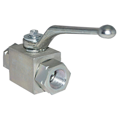 Stainless steel 3/4 in NPT ball valve with lever handle for hydraulic systems
