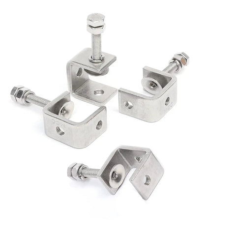 Four Piece 304 Stainless Steel C Clamps Heavy Duty Set For Woodworking Welding Building DIY Projects Tiger Clamp G Clamp Ideal For Gluing