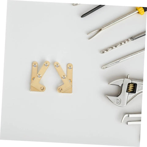 Heavy Duty Hidden Door Pivot Hinges Copper Rotating Hinge Set Two Pack For Wood Secret Doors with tools on white background