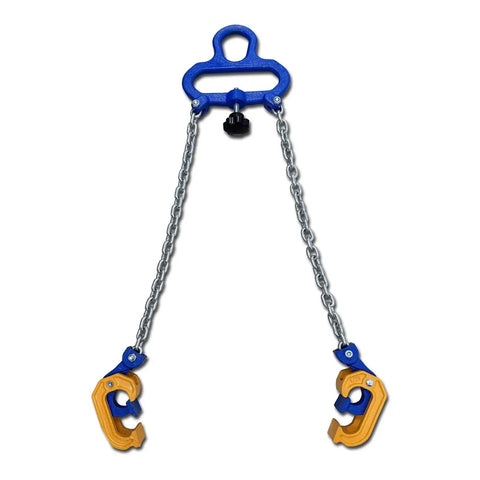 1 Ton Drum Lifting Chain With 2 Hooks For Plastic And Steel Drums 50cm Length, steel construction, dual hooks visible