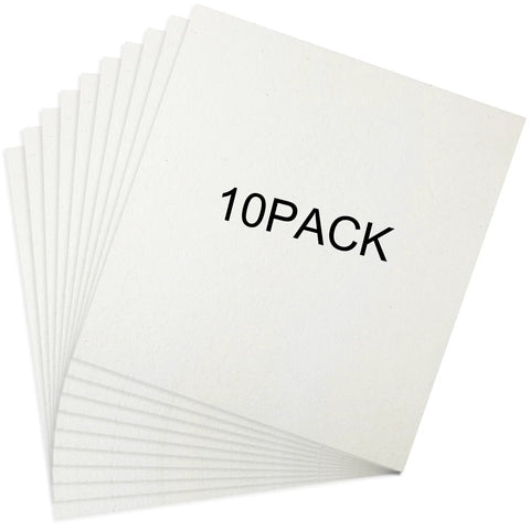 White kiln paper sheets, ceramic fiber insulation, 11 x 12 in, 10-pack for glass fusing