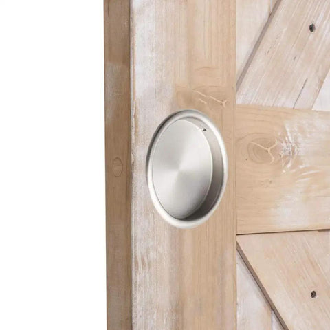 4 Pack Satin Nickel Closet Door Finger Pulls Two And One Eighth Inch Inner Diameter Snap In Design No Nails Needed Ideal For Pocket Doors