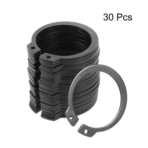 33.5mm External Circlip Set For Shafts, C Clip Retaining Rings In 65Mn Steel, 30 Pack, Inner 27.9mm, Outer 33.5mm, Thickness 1.2mm
