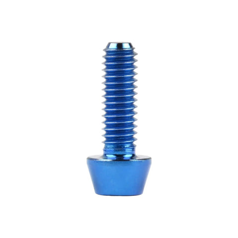 Dope Blue Titanium DIN912 M4 Hex Bolts For Bicycle Frames And Components Pack Of 6 shown in side view