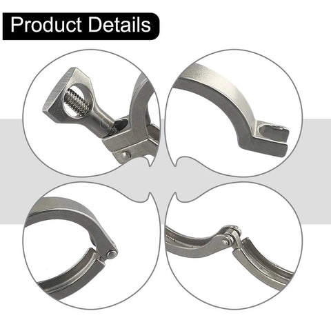 Details of 1.5 To 4 Inch Stainless Steel Tri Clamp With Quick Connector And Quick Release Clamp for 2 Inch Pipe