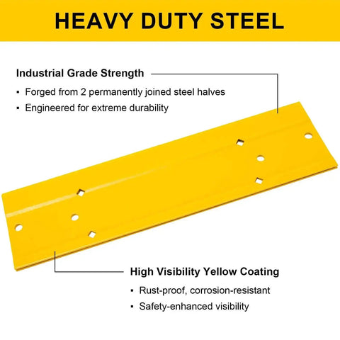 Heavy-duty steel plate with high visibility yellow coating for 12 Inch Sheet Metal Bending Tool For HVAC Ductwork And Roofing Projects Hand Folding Bar