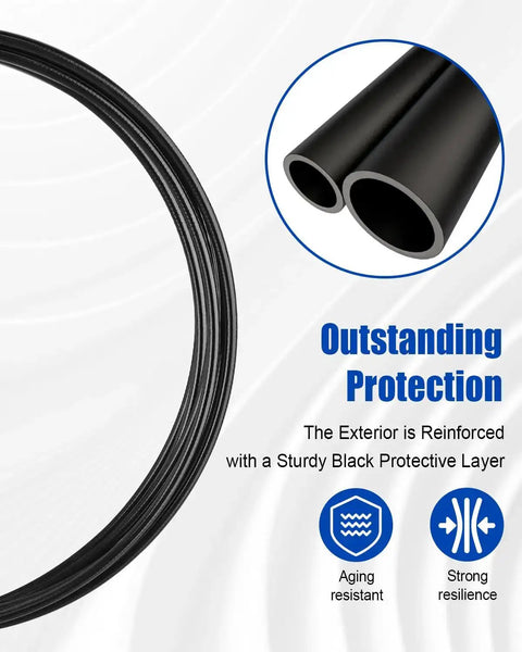 15 Ft PTO Control Cable With 2 Inch Black Knob For Dump Trucks And Heavy Equipment Replacement 55199 showing durability details