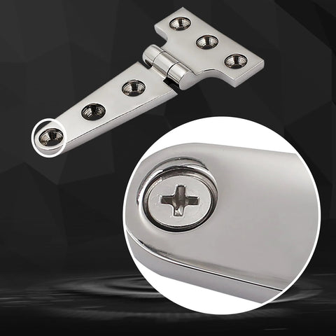 Laorde 316 stainless T hinge, marine grade, 4x2 in (100x54 mm), heavy-duty boat hatch hinge, 2-pack with screws
