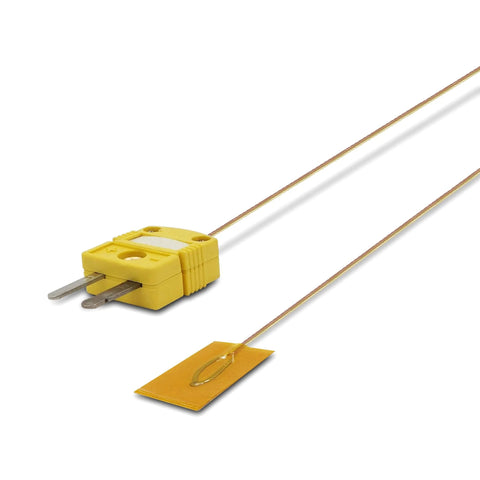 PerfectPrime TL0225 surface contact K-type sensor probe, 0.25 mm dia; yellow body with sticker