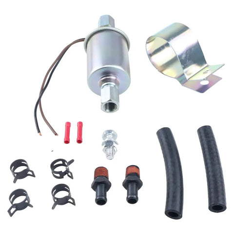 Universal 12V Electric Fuel Pump With Installation Kit SP1141 3/8 Inch Inlet And Outlet 5 To 9 PSI Compatible With Chevrolet Buick Plymouth