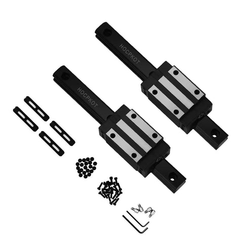 150mm Linear Guide Rail Kit With 2 Rails And 2 Carriages HGH20CA Sliding Blocks And End Stops for CNC and auto machines