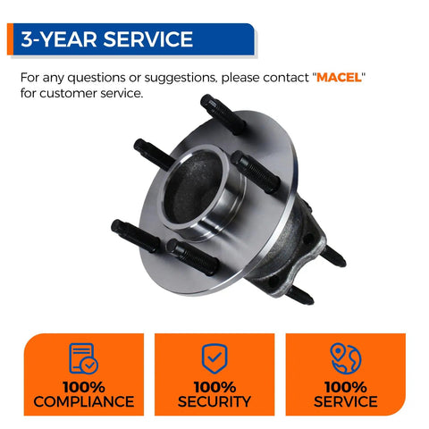 Image of Rear Wheel Hub And Bearing Assembly 512285 Compatible With Chevy Cobalt, HHR, Malibu, Pontiac G6, Saturn Aura