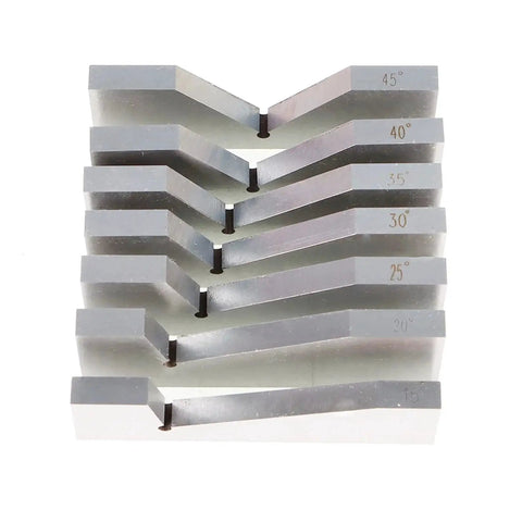 Seventeen Piece 3 Inch By 1 Quarter Inch Ground Angle Block Set For Machinists Pro Grade 0 To 45 Degree Increments