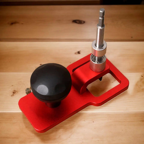 Pro Grade Vertical Hole Drilling Jig For Woodworking Projects With Boss Level Precision, Aluminum Body And Stainless Steel Components