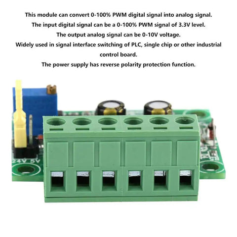 Plug And Play PWM To Analog Converter Module For PLCs Three Point Three Volt PWM To Zero To Ten Volt Output Digital To Analog Signal