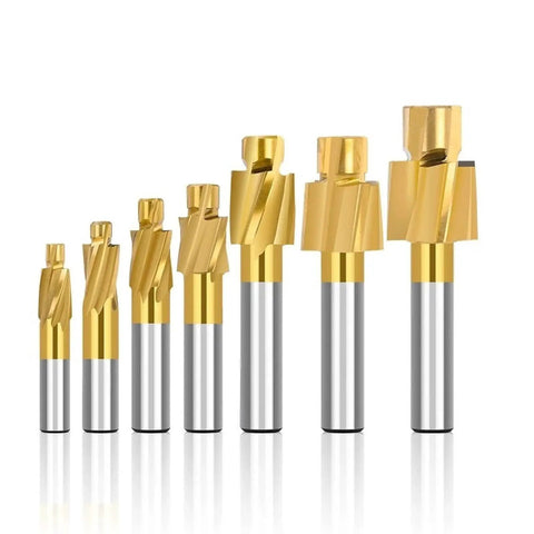 Heavy Duty HSS Counterbore End Mill For Metal Milling With Pilot Hole Cutter, Precision Ground For Copper, Aluminum, Tool Steel, Cast Iron.