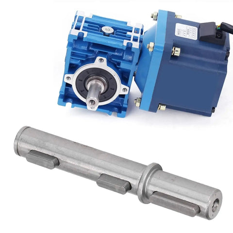 Heavy Duty Alloy Steel Output Shaft For Reduction Gearbox NMRV040 RV040 Nema34 Stepper Motor, 18mm diameter, shown with gearbox.