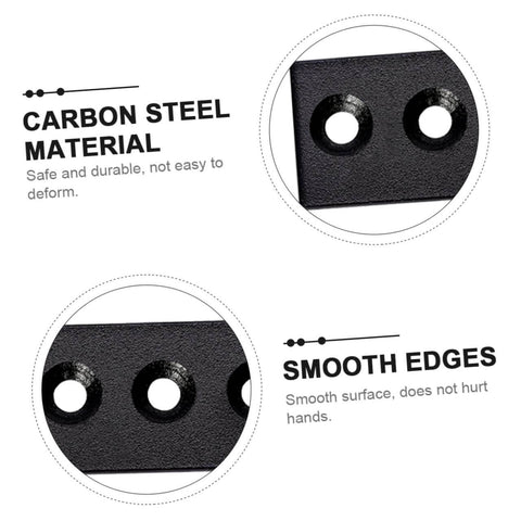 Flat Track Brackets And Mending Plates For Barn Door Track Connector Set Heavy Duty Metal Joint Plates Close-up