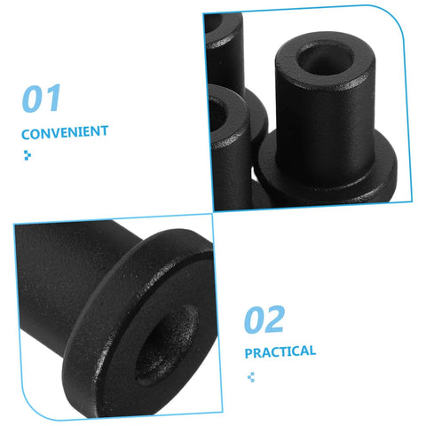 Close-up of 4 Pack Heavy Duty Carbon Steel Barn Door Track Clamps That Are Easy To Install Sliding Track Spacers For Replacement Mounting