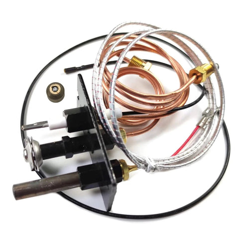 Pilot assembly for NG/LPG fireplaces with 750mV thermopile, copper tubing and wiring kit