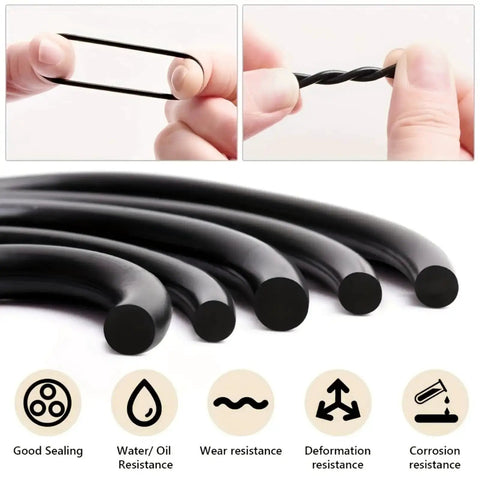 Close-up of 990-Piece Buna-N Nitrile O-Ring Kit With Multiple Sizes For Pressure Washers Auto And Plumbing Repairs